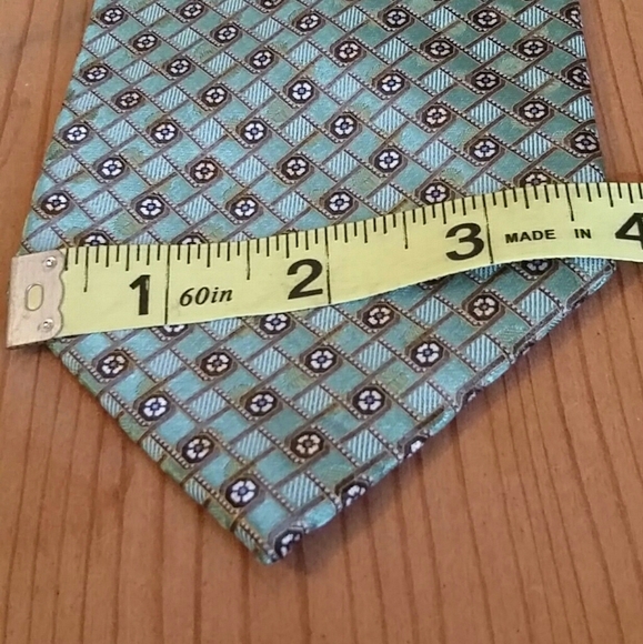 Ermenegildo Zegna Green Pattern Tie - Picture 4 of 4